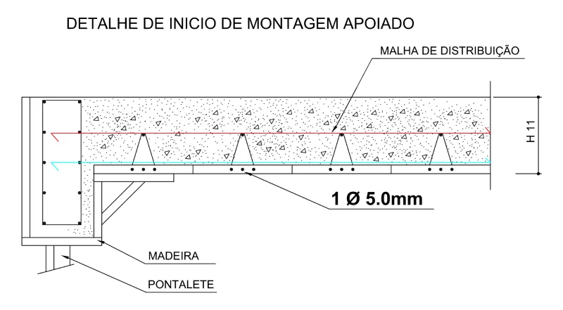 Projeto - Painel Treliçado Maciço | Fabricação de Lajes RJ | Rio de Janeiro