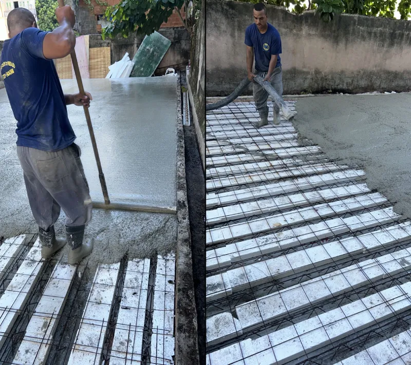 Obra - Lajes Treliçadas com Ferro de Distribuição | Fabricação de Lajes | RJ